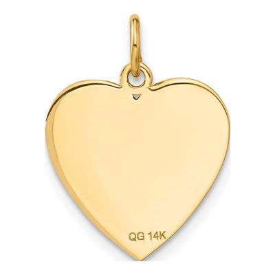 14K Yellow Gold Flag Heart Pendant – view 5