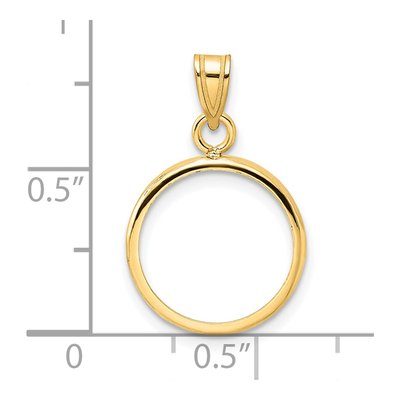 14K Yellow Gold Coin Bezel for 20oz Coin Bezel – view 5