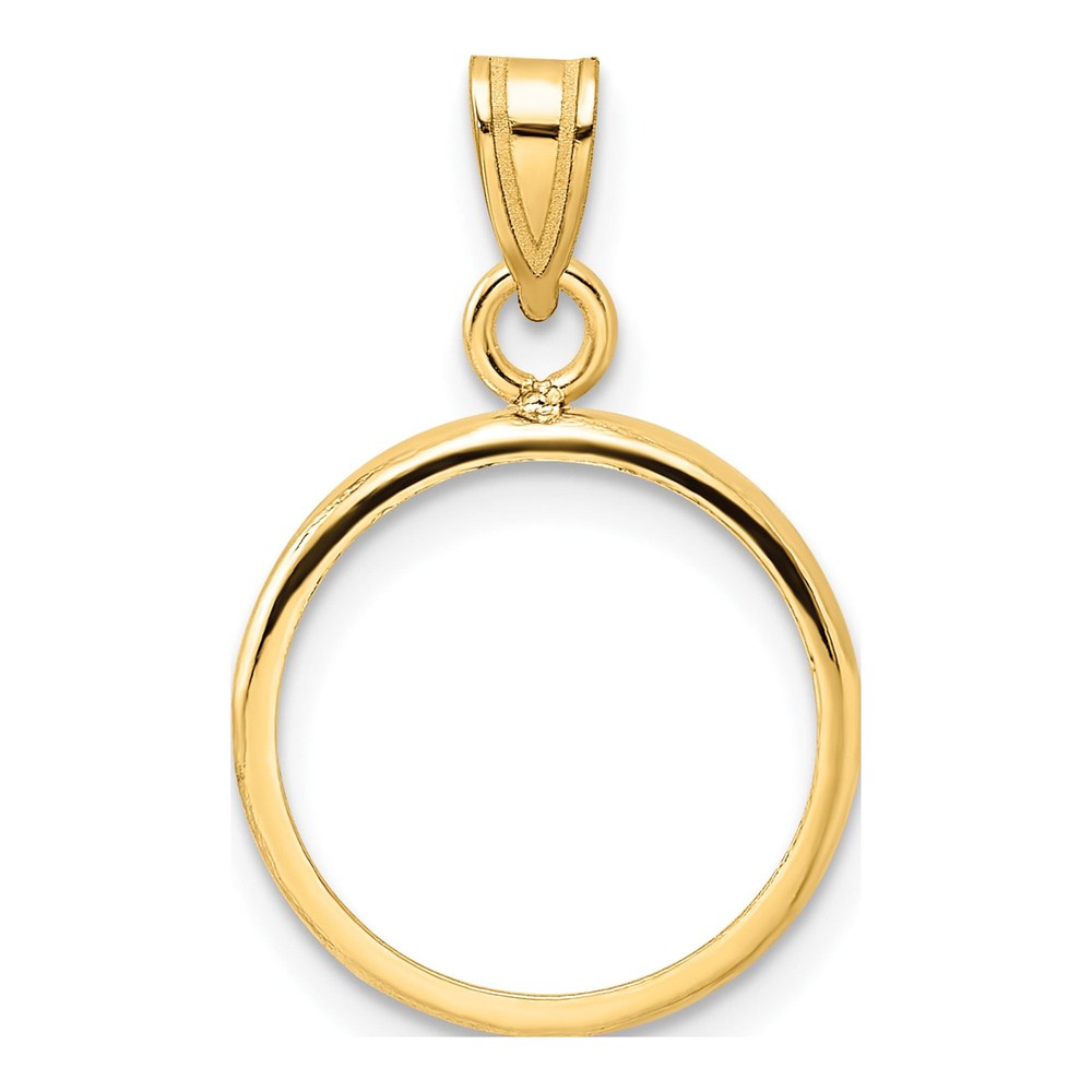 14K Yellow Gold Coin Bezel for 20oz Coin Bezel