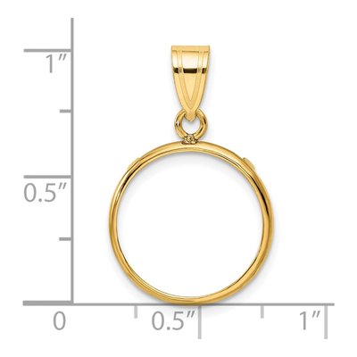 14K Yellow Gold Coin Bezel Coin Bezel – view 5