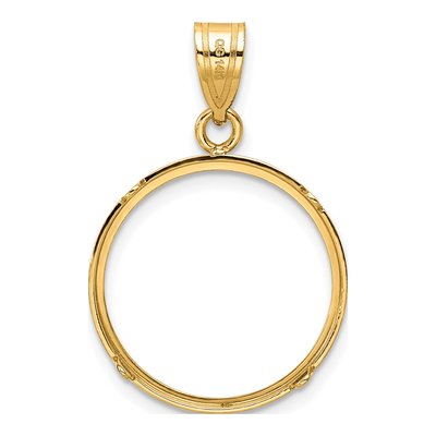 14K Yellow Gold Coin Bezel for 10oz Panda Coin Bezel – view 4