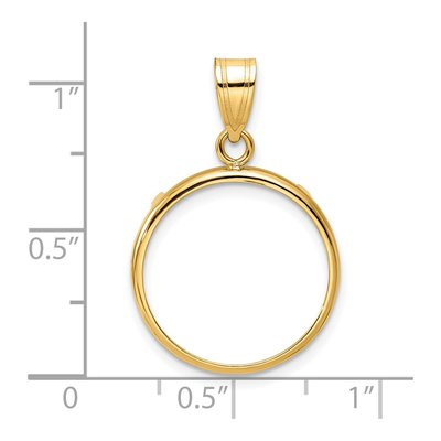 14K Yellow Gold Coin Bezel for 10oz Panda Coin Bezel – view 5