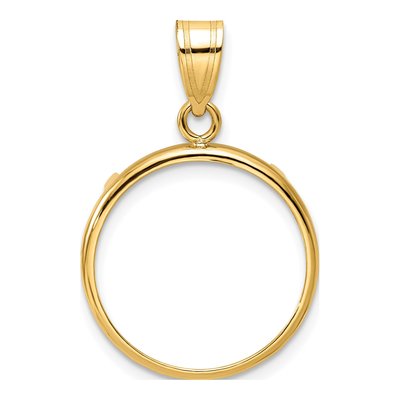 14K Yellow Gold Coin Bezel for 10oz Panda Coin Bezel