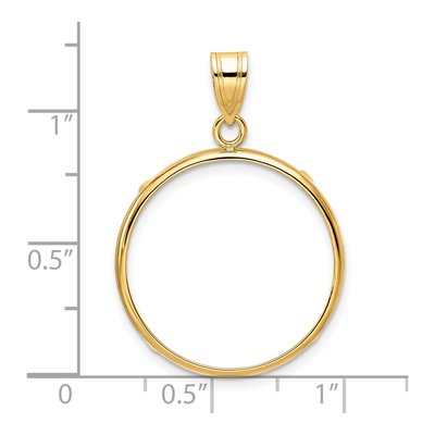 14K Yellow Gold Coin Bezel Coin Bezel – view 5