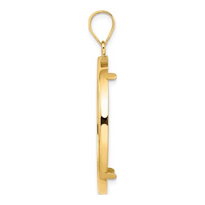 14K Yellow Gold Prong Coin Bezel Coin Bezel – view 3