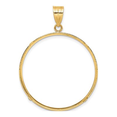 14K Yellow Gold Prong Coin Bezel Coin Bezel – view 4