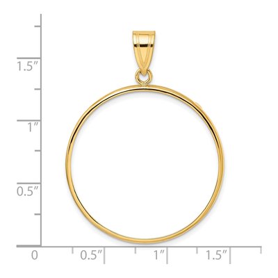14K Yellow Gold Prong Coin Bezel Coin Bezel – view 5