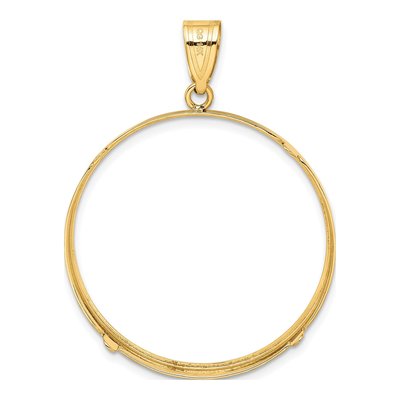 14K Yellow Gold Coin Bezel for 1oz Eagle Coin Bezel – view 4