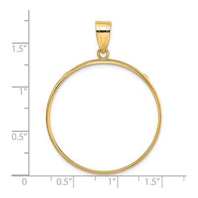 14K Yellow Gold Coin Bezel for 1oz Eagle Coin Bezel – view 5