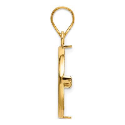 14K Yellow Gold Coin Bezel Pendant – view 3