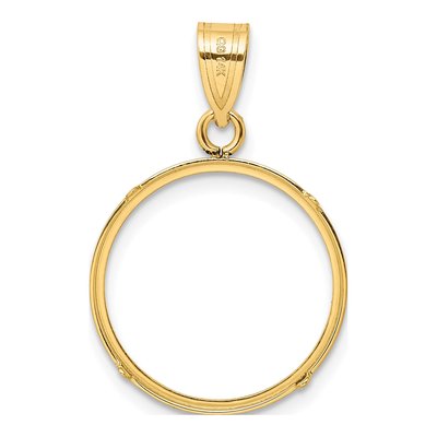 14K Yellow Gold Coin Bezel for 10oz Panda Pendant – view 4