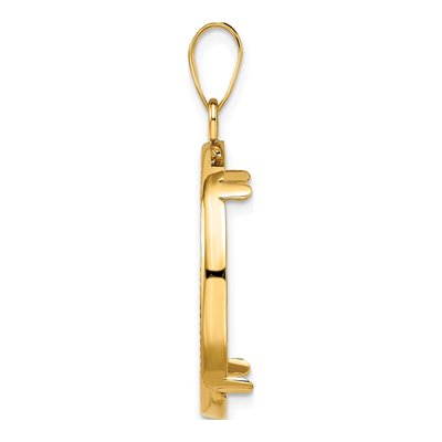 14K Yellow Gold Coin Bezel Pendant – view 3