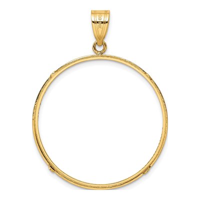 14K Yellow Gold Coin Bezel for 1oz Panda Pendant – view 3