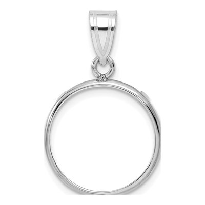 14K White Gold Coin Bezel for 10oz Eagle Coin Bezel