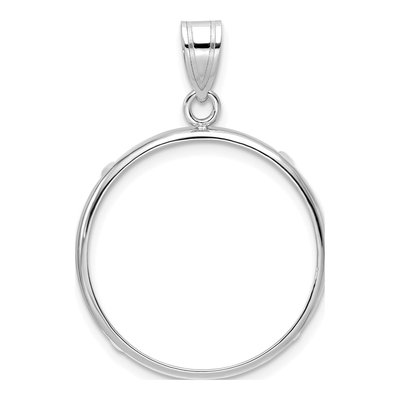 14K White Gold Coin Bezel for 4oz Eagle Coin Bezel