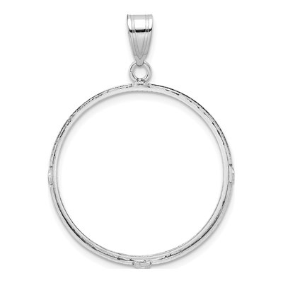 14K White Gold Coin Bezel for 2oz Eagle Pendant – view 3