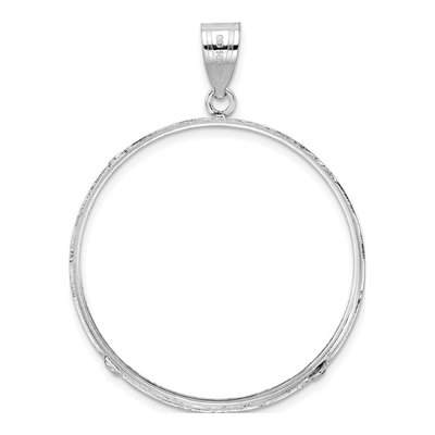 14K White Gold Coin Bezel for 1oz Pendant – view 4