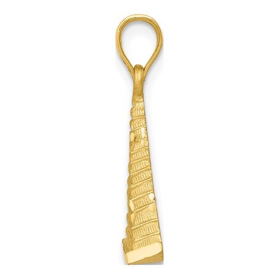 14K Yellow Gold Pyramid Pendant – view 3