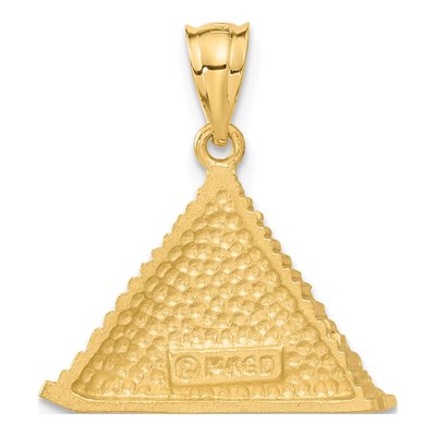 14K Yellow Gold Pyramid Pendant – view 4