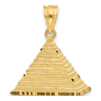 14K Yellow Gold Pyramid Pendant