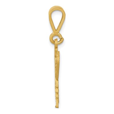 14K Yellow Gold Diamond-Cut Butterfly Charm – view 3