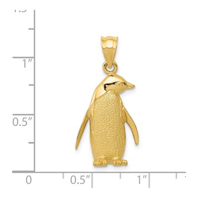 14K Yellow Gold Penguin Pendant – view 5