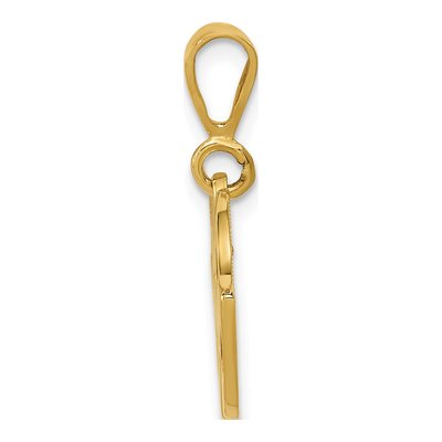 14K Yellow Gold Racing Flags Pendant – view 3