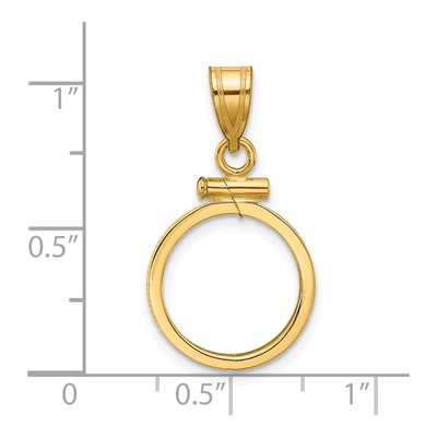 14K Yellow Gold Screw Top Coin Bezel Coin Bezel – view 4