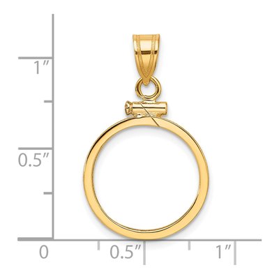 14K Yellow Gold Screw Top Coin Bezel Coin Bezel – view 5