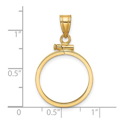 14K Yellow Gold Screw Top Coin Bezel Coin Bezel – view 4