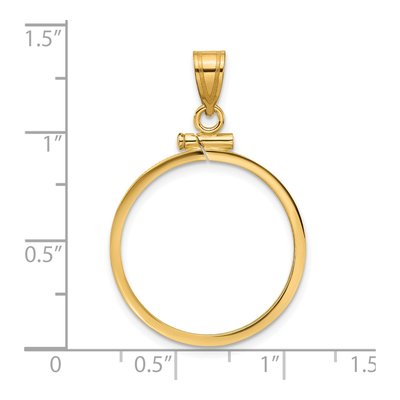 14K Yellow Gold Coin Bezel Coin Bezel – view 5