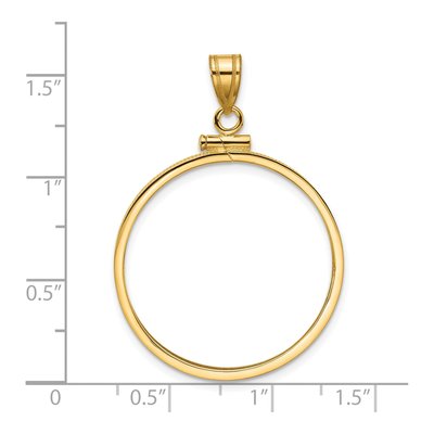 14K Yellow Gold Screw Top Coin Bezel Coin Bezel – view 5