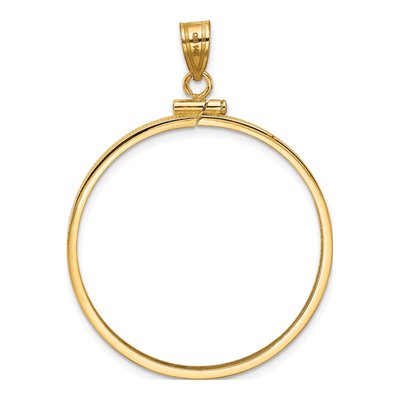 14K Yellow Gold Screw Top Coin Bezel Coin Bezel – view 4