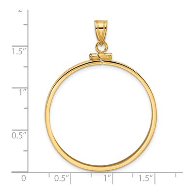 14K Yellow Gold Screw Top Coin Bezel Coin Bezel – view 5