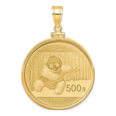 14K Yellow Gold Screw-Top Coin Bezel Pendant