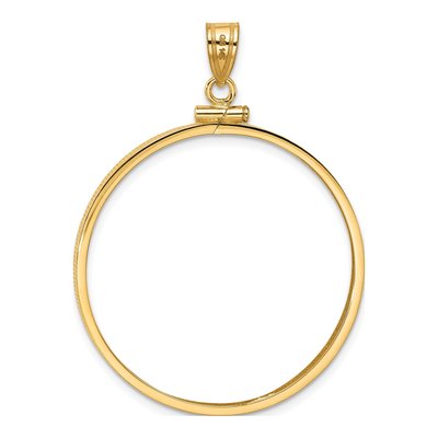 14K Yellow Gold Screw Top Coin Bezel Coin Bezel – view 4