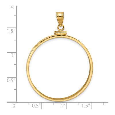 14K Yellow Gold Screw Top Coin Bezel Coin Bezel – view 5