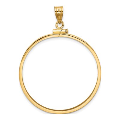 14K Yellow Gold Screw Top Coin Bezel Coin Bezel – view 4