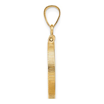 14K Yellow Gold Screw Top Coin Bezel Pendant – view 3
