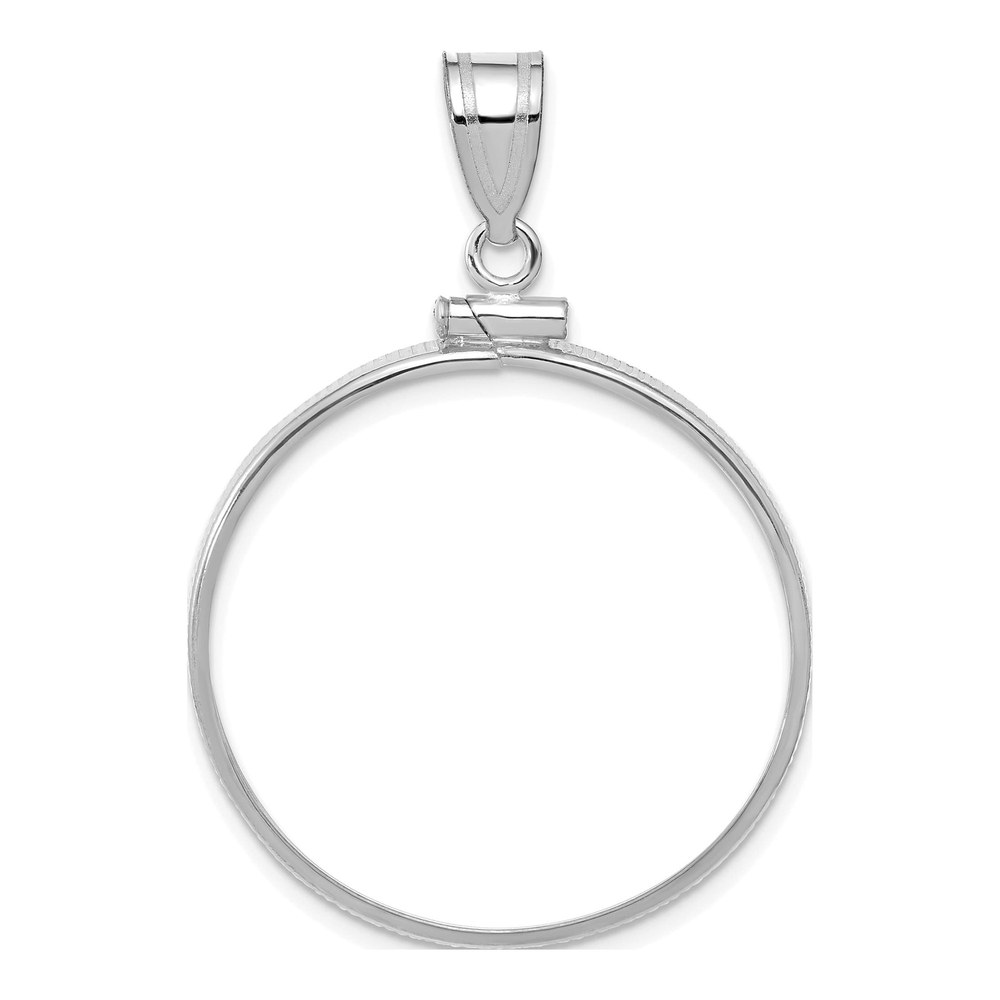 14K White Gold Coin Bezel Coin Bezel