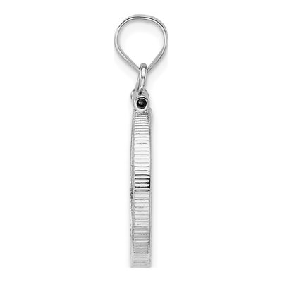 14K White Gold Screw Top Coin Bezel Pendant – view 3