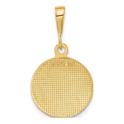 14K Yellow Gold Raphael Angel Round Pendant – view 4