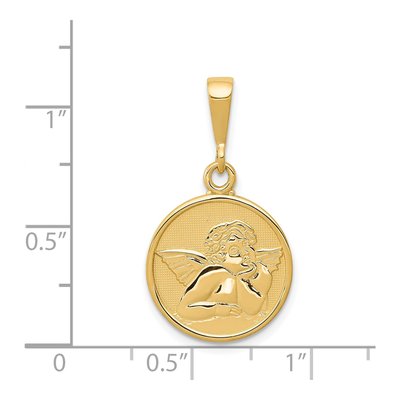 14K Yellow Gold Raphael Angel Round Pendant – view 5
