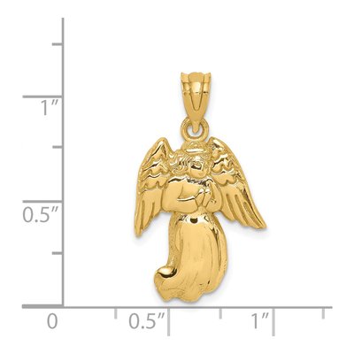 14K Yellow Gold Angel Pendant – view 4