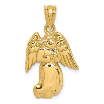 14K Yellow Gold Angel Pendant