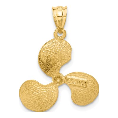 14K Yellow Gold Propeller Pendant – view 4