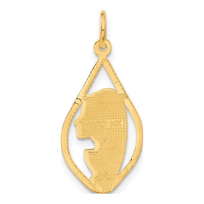 14K Yellow Gold Blessed Virgin Mary Pendant – view 4