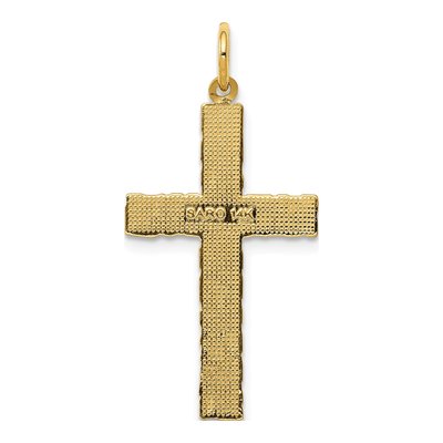 14K Yellow Gold Nugget Style Cross Pendant – view 5