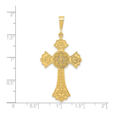 14K Yellow Gold Celtic Cross Pendant – view 5