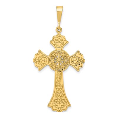 14K Yellow Gold Celtic Cross Pendant